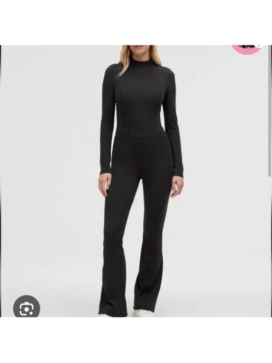 lululemon athletica Pants - Black Long-Sleeve Fitted Jumpsuit bodysuit lululemon large / xl